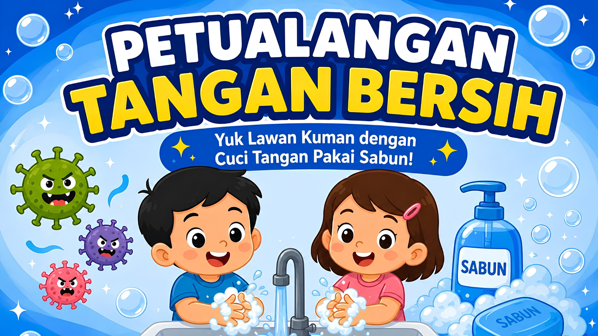 Petualangan Tangan Bersih: Cuci Tangan Pakai Sabun, Kunci Hidup Sehat
